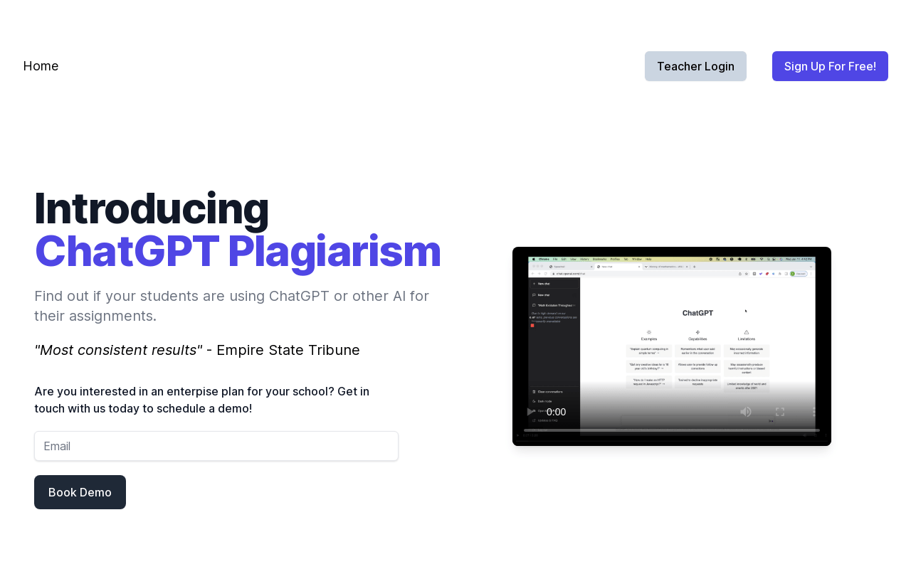ChatGPT Plagiarism product screenshot