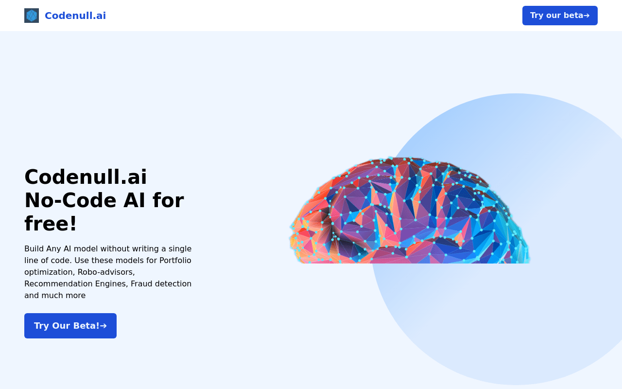 Codenull.ai product screenshot