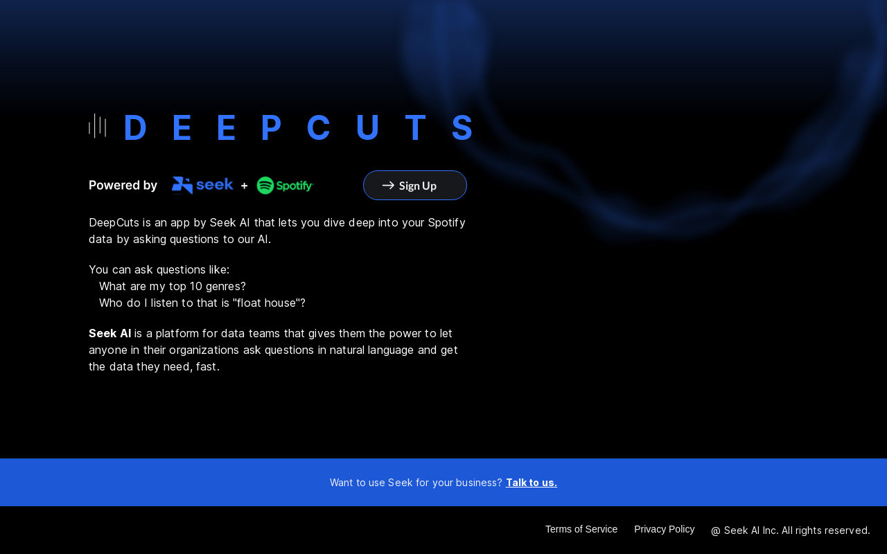 DeepCuts product screenshot
