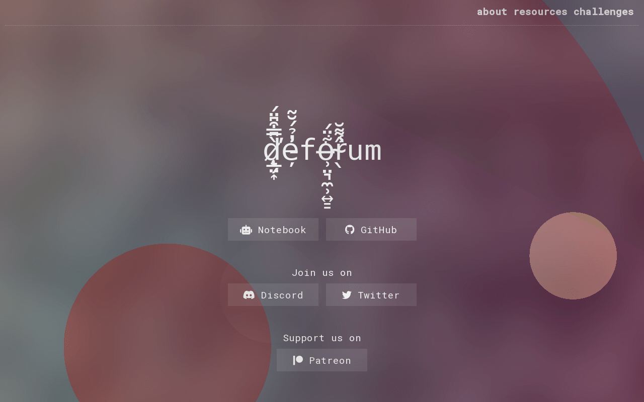 Deforum.github.io product screenshot