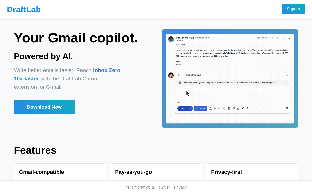 DraftLab product screenshot