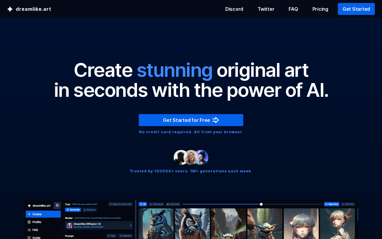 Dreamlike.art product screenshot