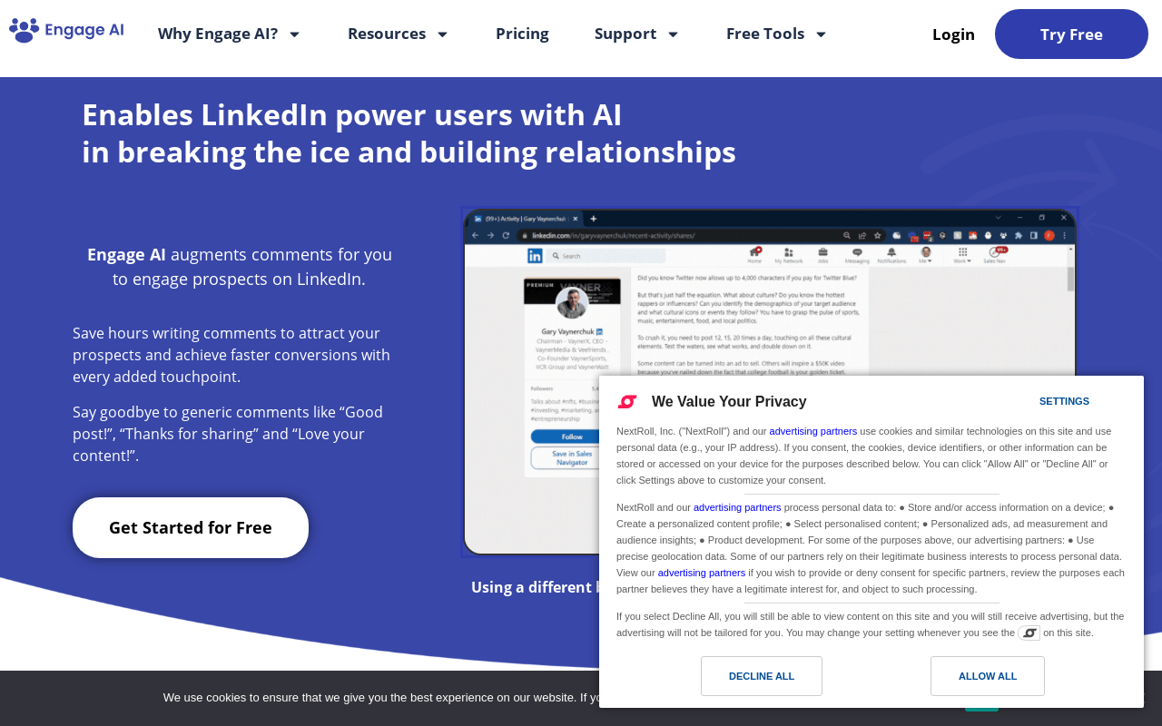 Engage AI product screenshot