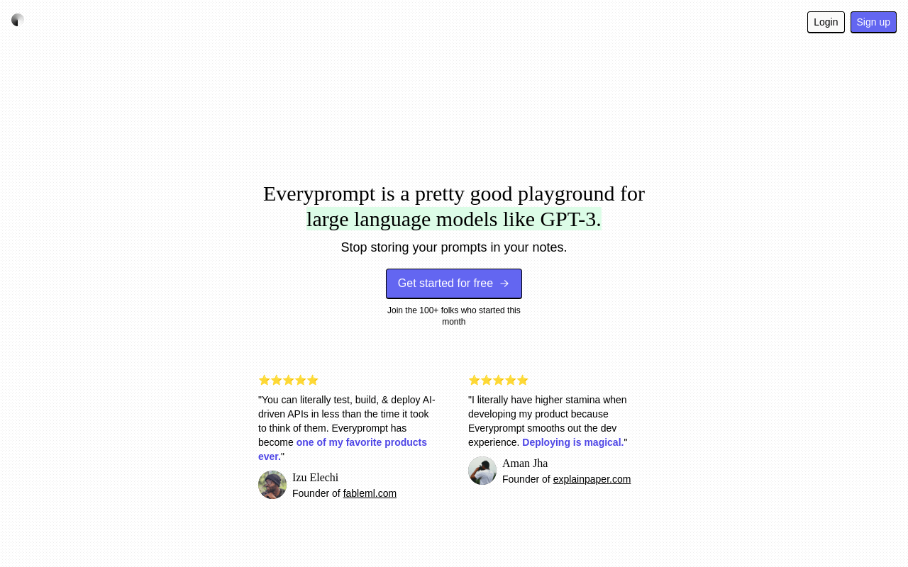 Everyprompt.com product screenshot