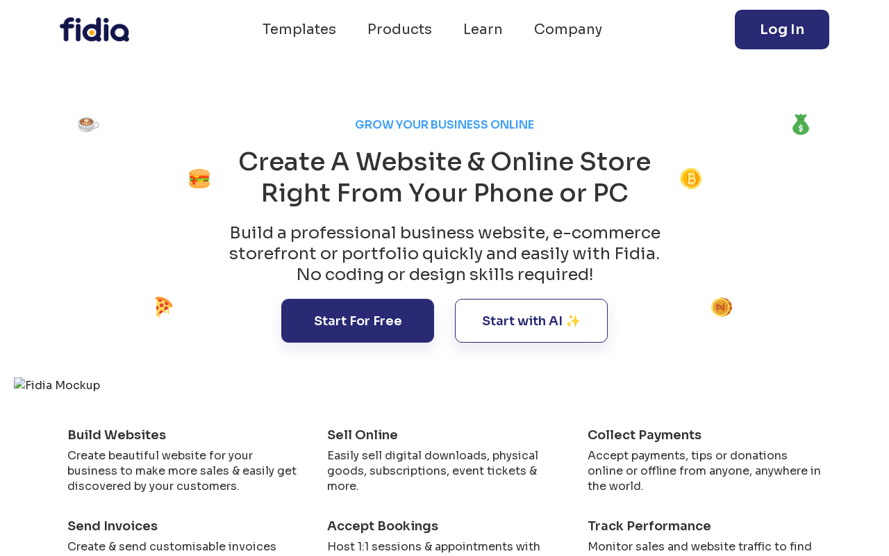 Fidia product screenshot