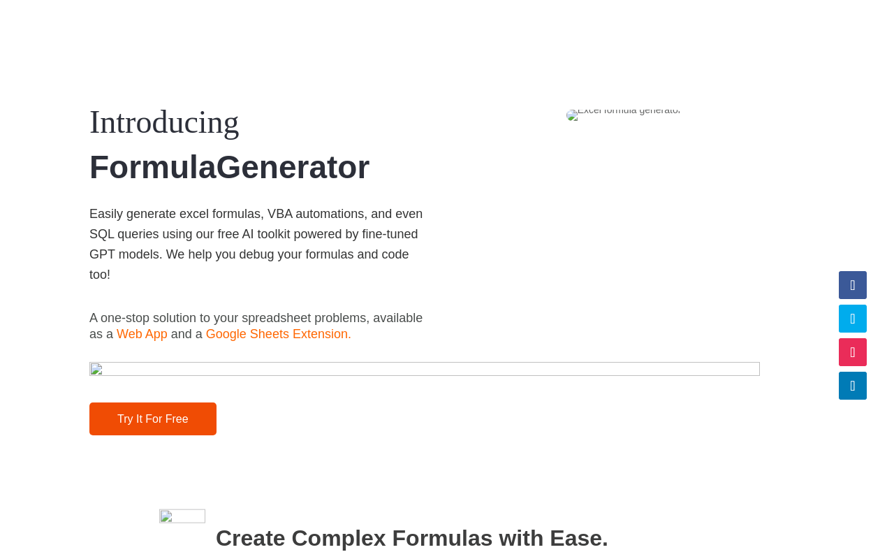 Formulagenerator.app product screenshot