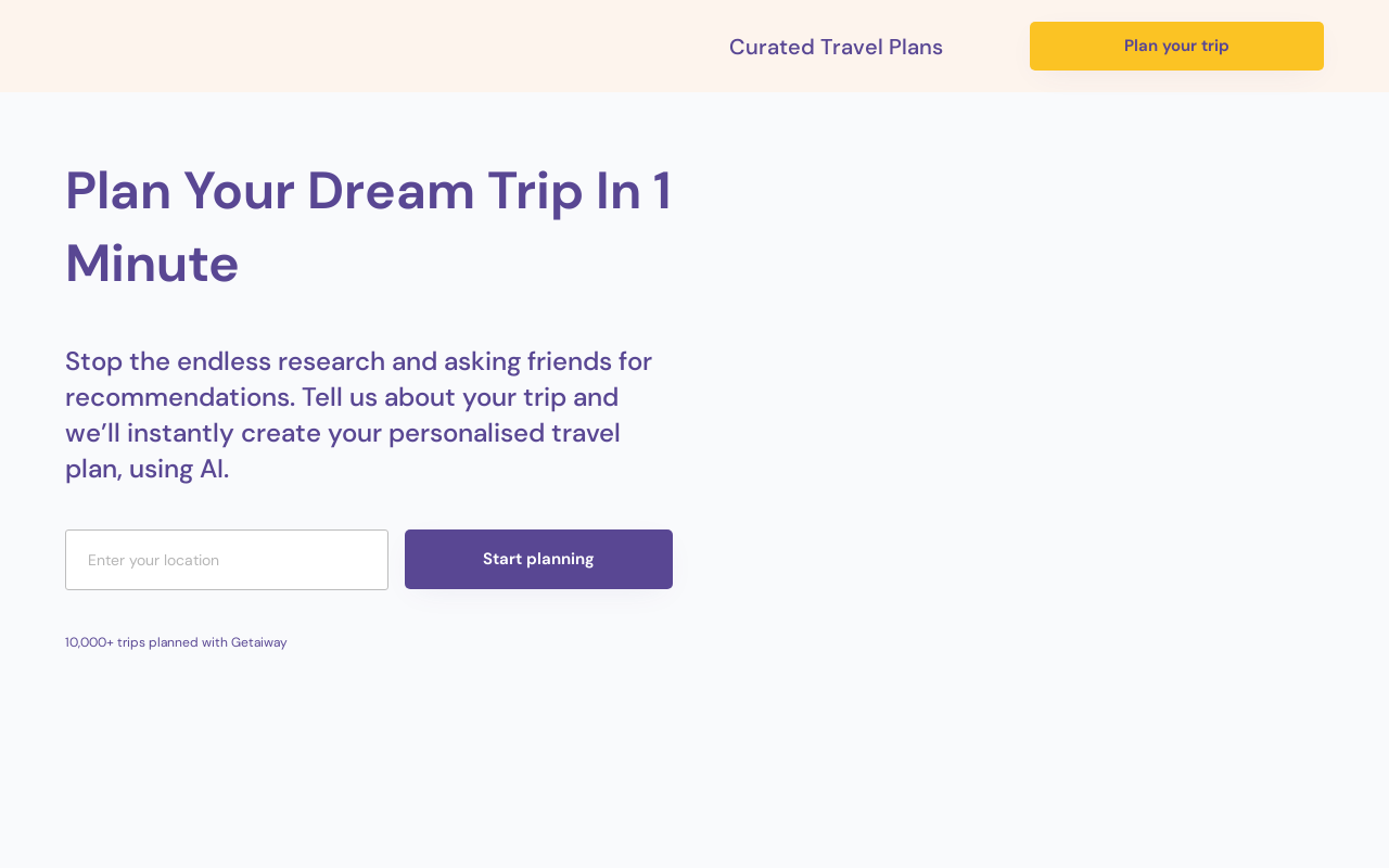 Getaiway product screenshot