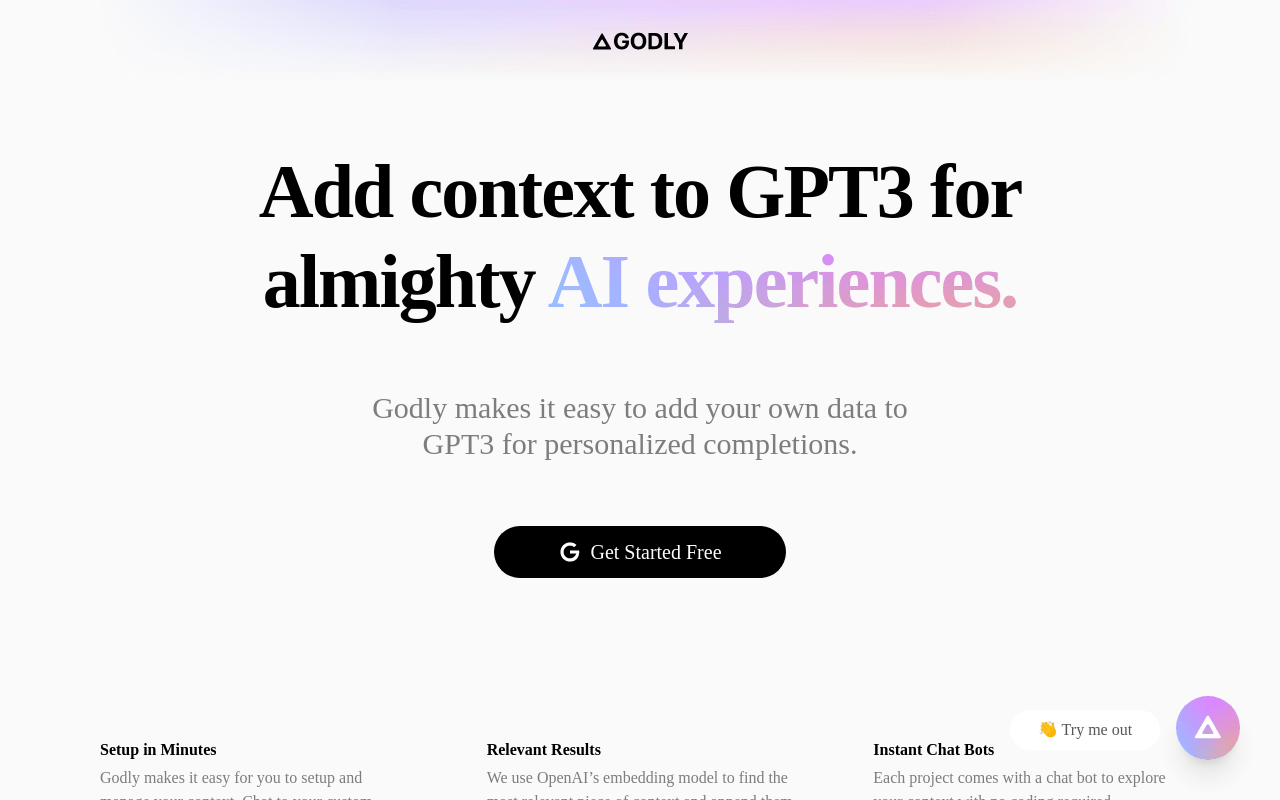 Godly product screenshot