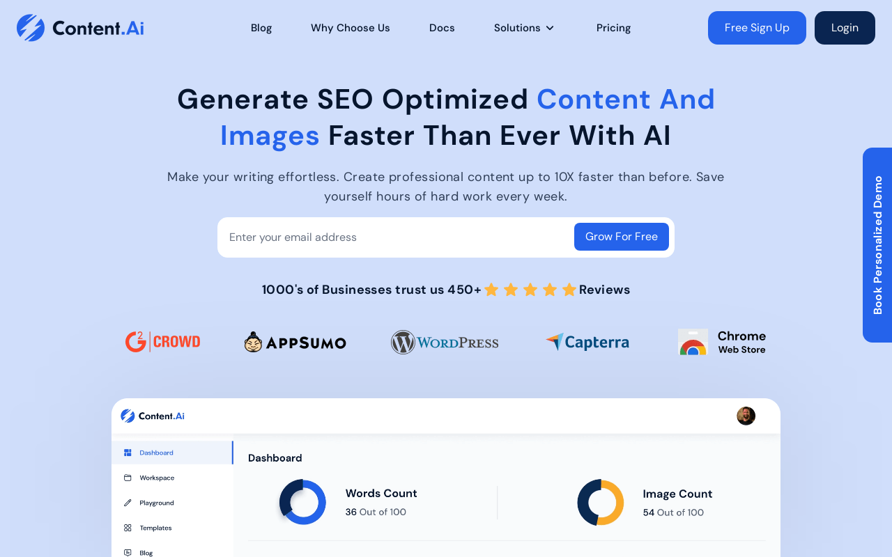 GoZen Conten. AI product screenshot