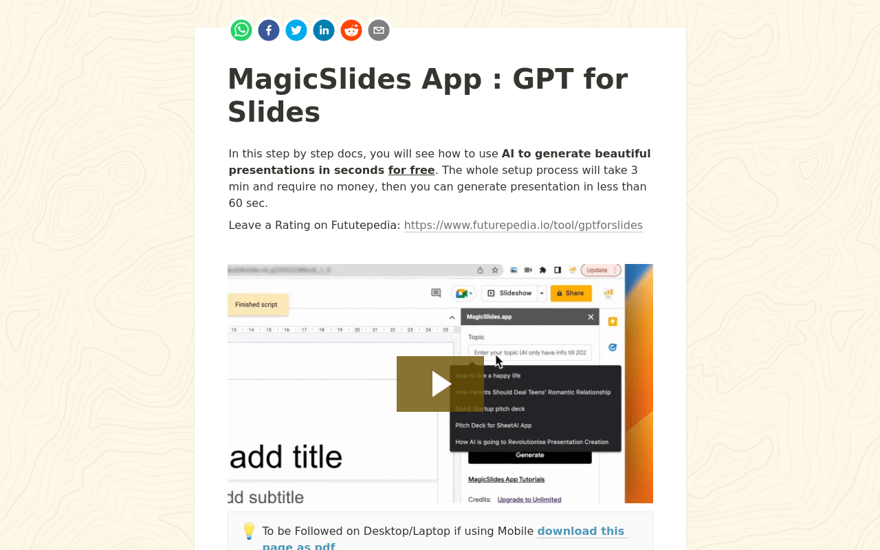 Gptforslides.app product screenshot
