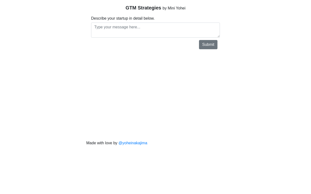 GTM strategies by Mini Yohei