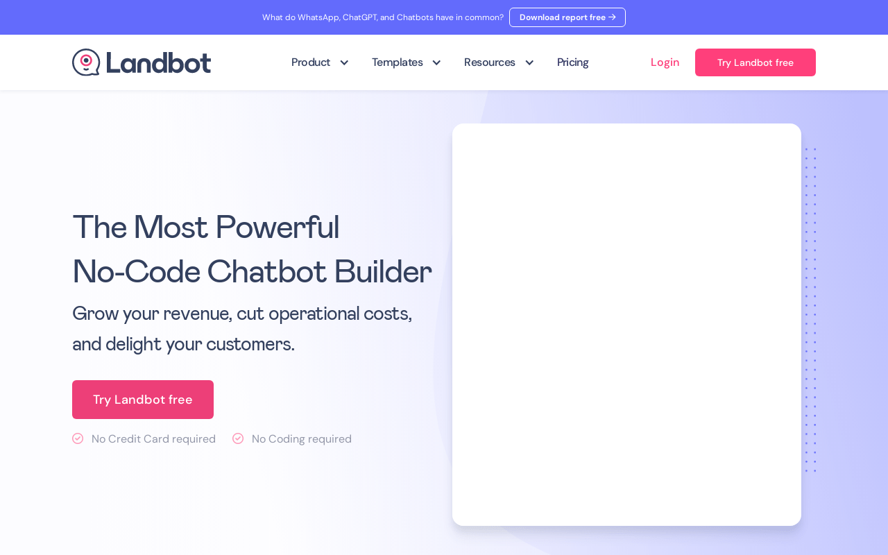 Landbot.io product screenshot