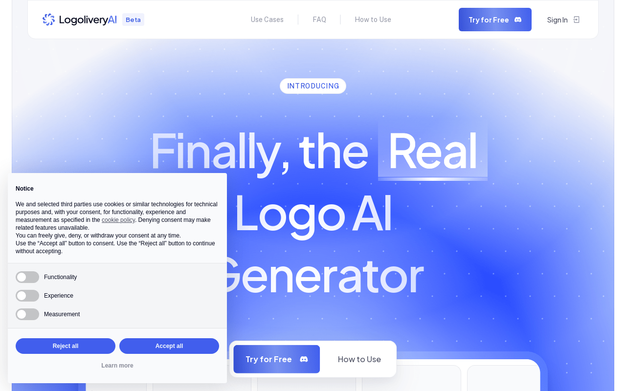 LogoliveryAI — Free AI-powered Logo Generator in SVG Format product screenshot