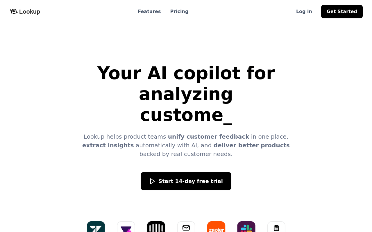Lookup product screenshot