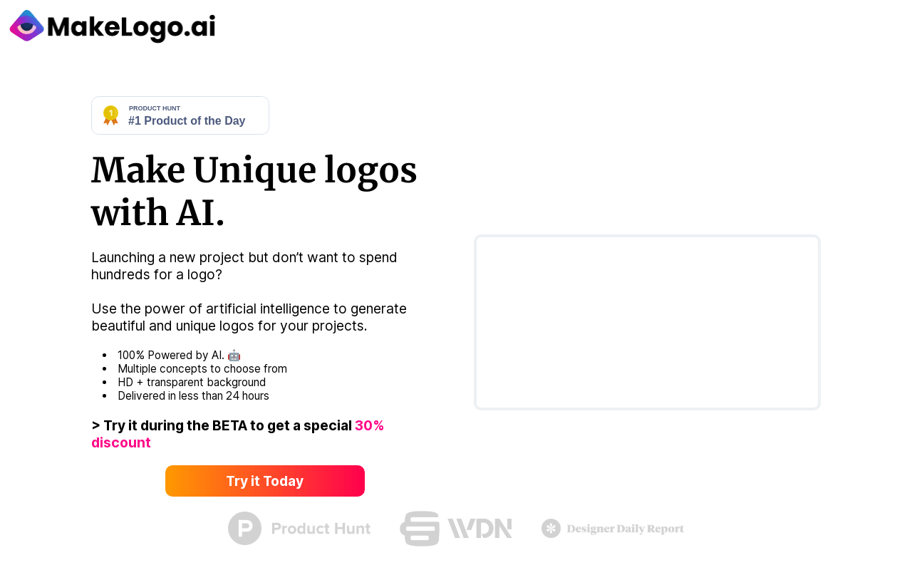 Makelogoai.com product screenshot