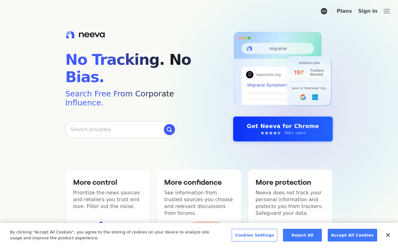 Neeva product screenshot