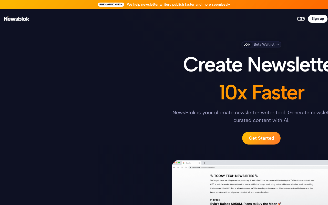 Newsblok product screenshot