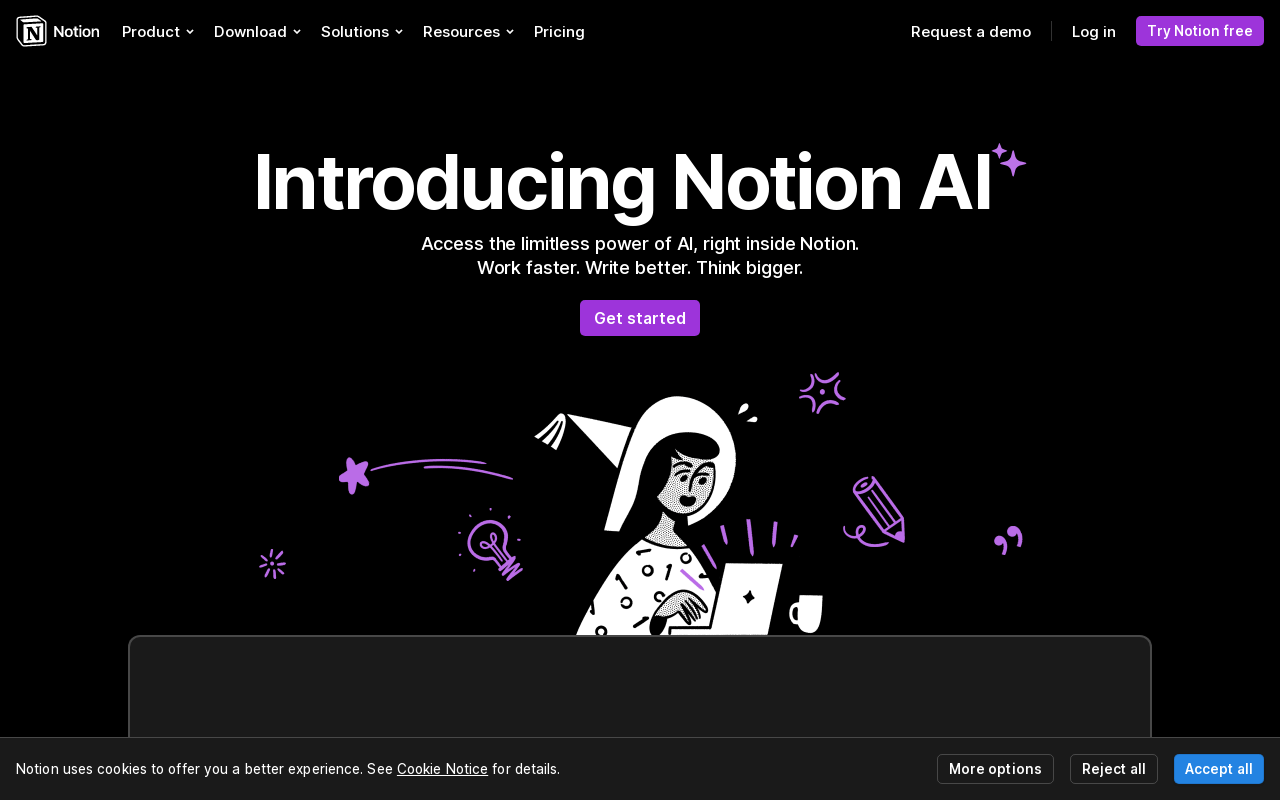 Notion.so product screenshot