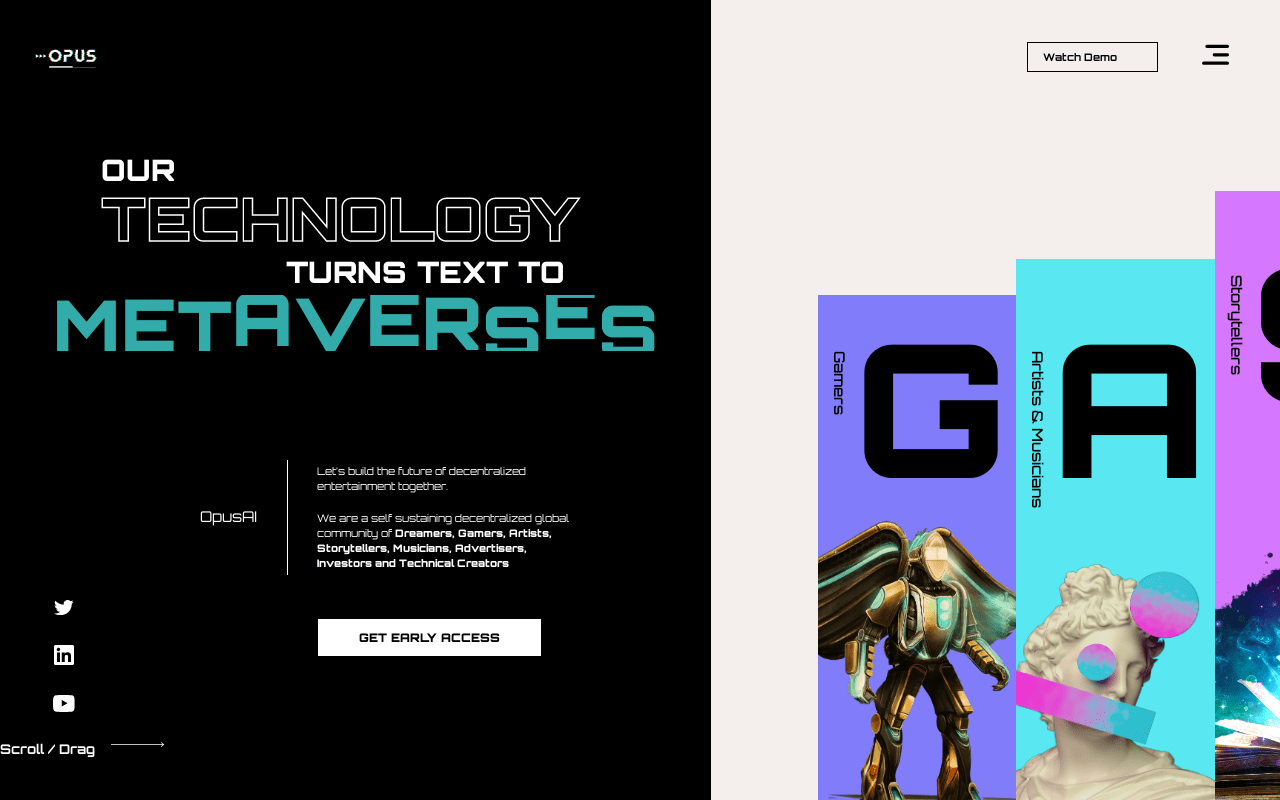 OpusWebsite product screenshot