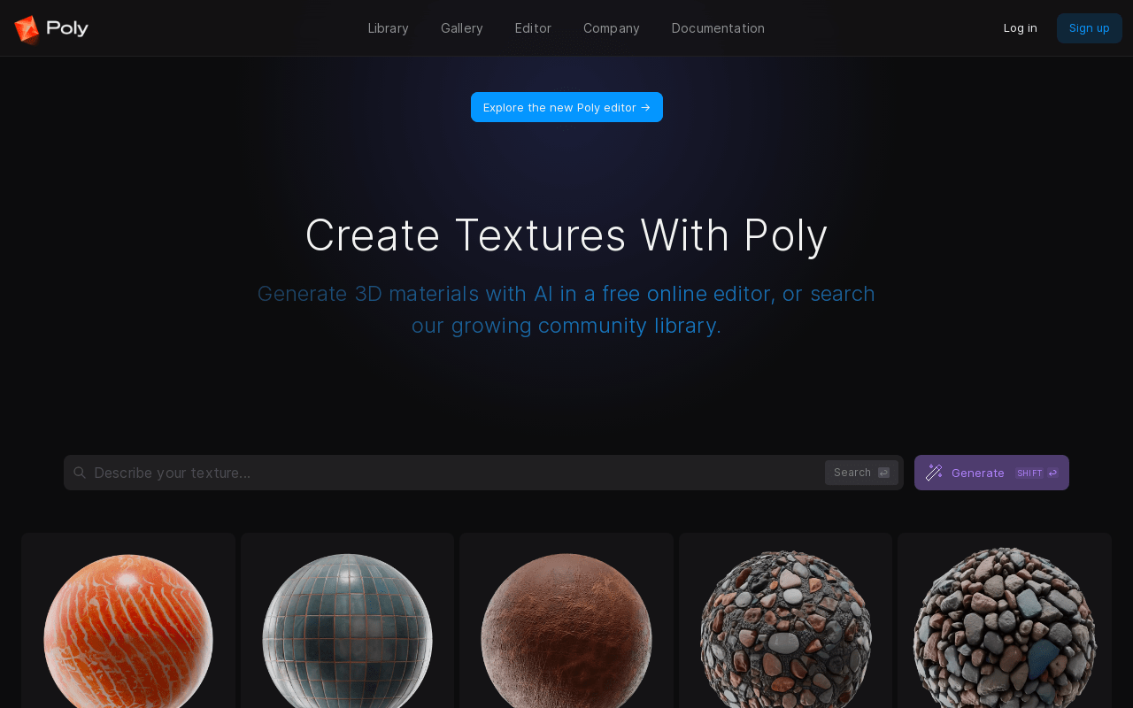 Poly – AI Texture Engine product screenshot