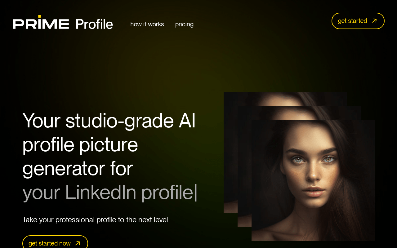 PRIME Profile — Studio-grade AI profile picture generator product screenshot