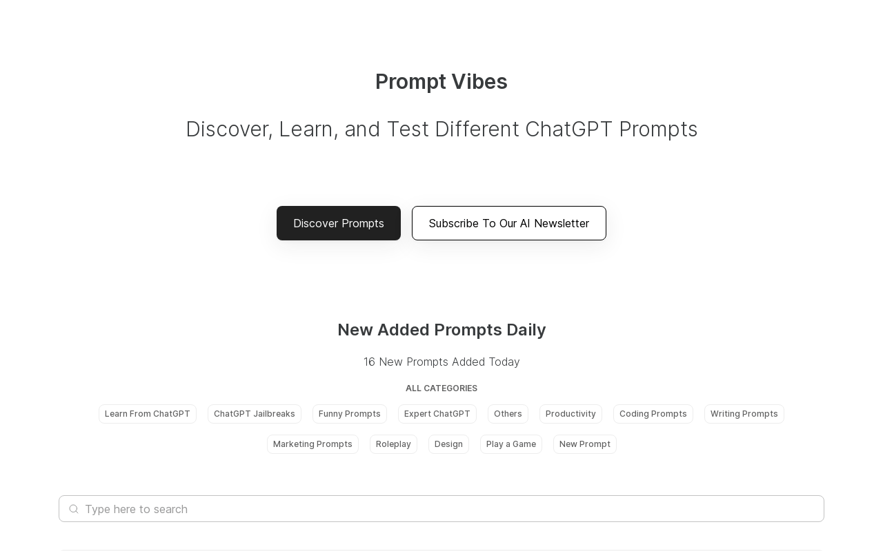 Prompt Vibes product screenshot