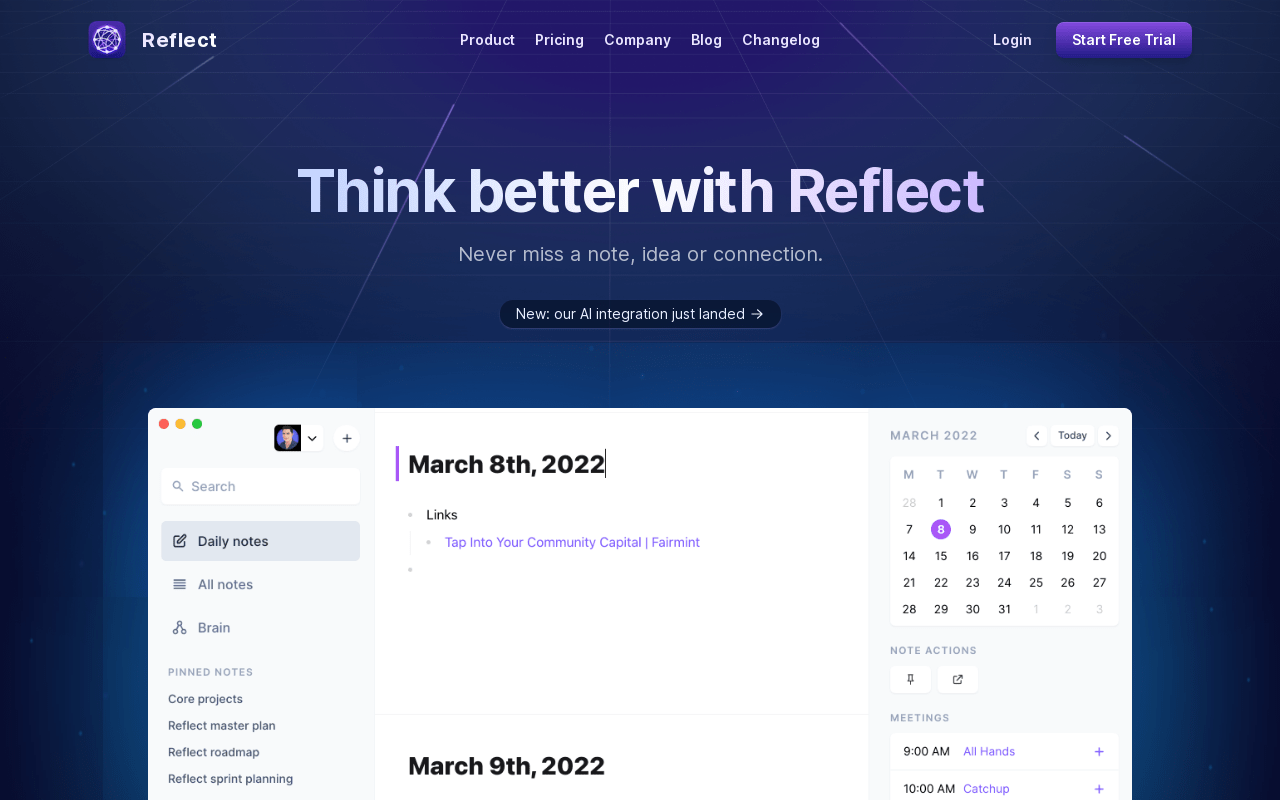 Reflect product screenshot