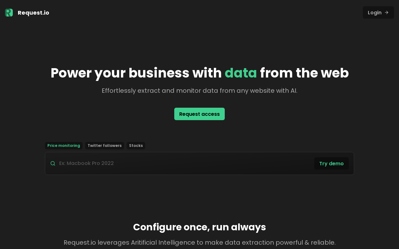 Requestio.vercel.app product screenshot
