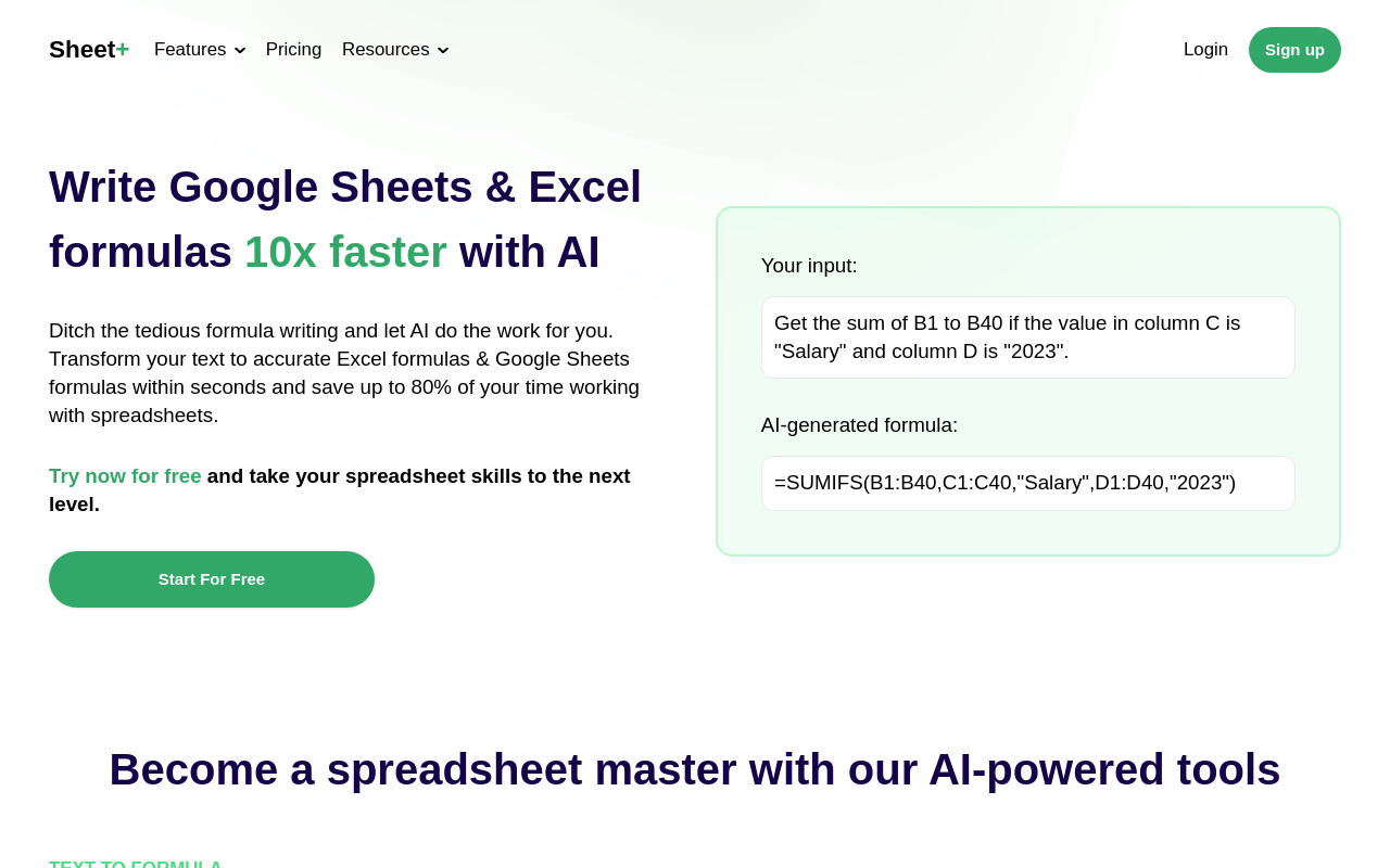 Sheet+ product screenshot