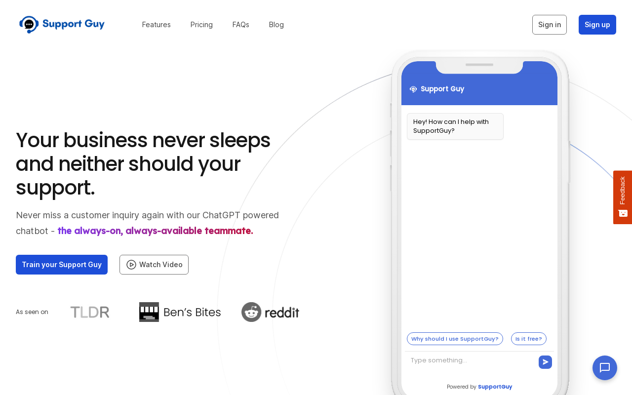 SupportGuy product screenshot