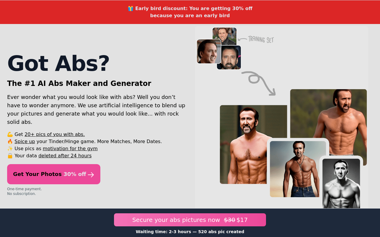Tinderglowup.com product screenshot