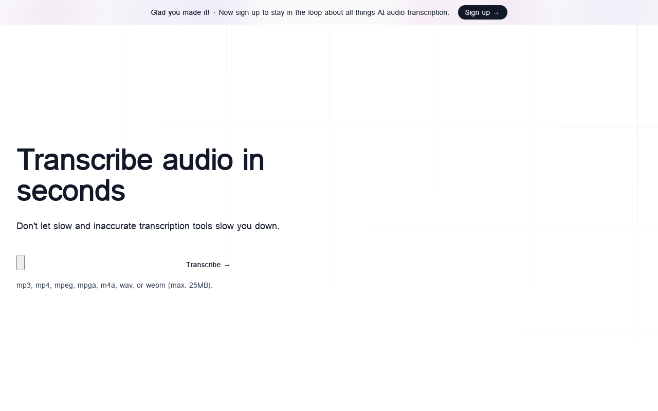 transkribieren | transcribe in seconds product screenshot