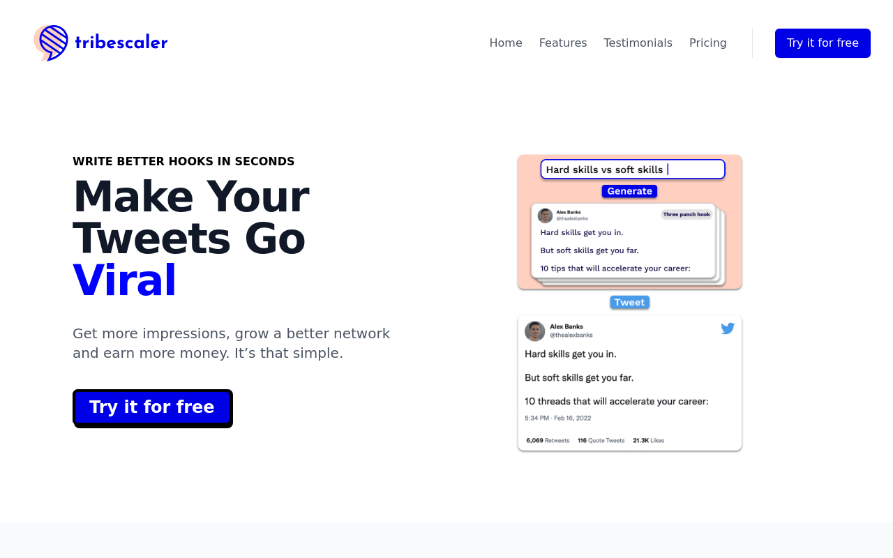 Tribescaler product screenshot