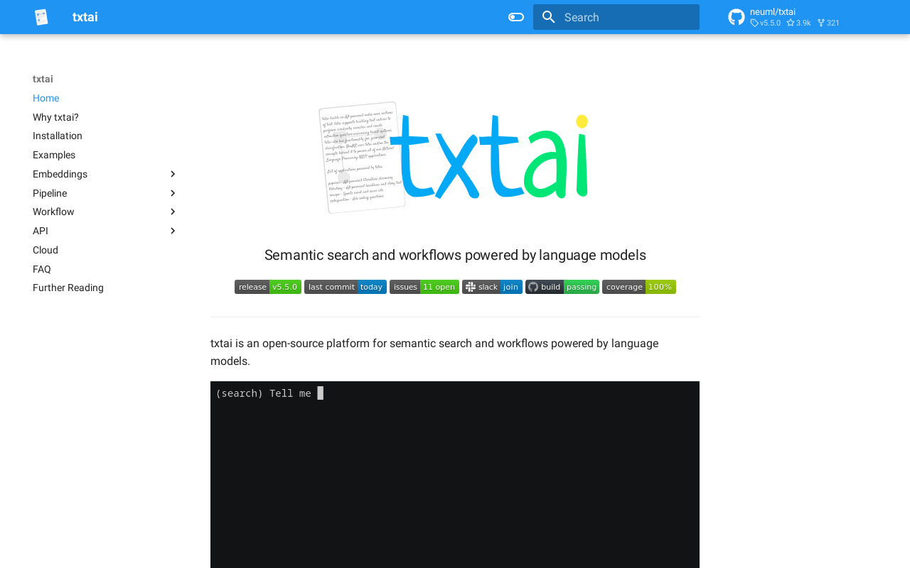 txtai product screenshot