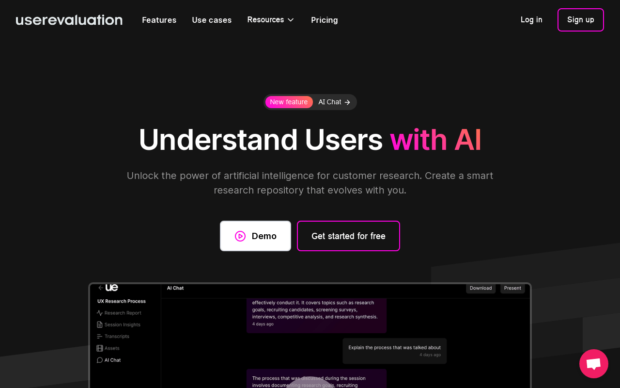 User Evaluation – The Customer Understanding Platform product screenshot