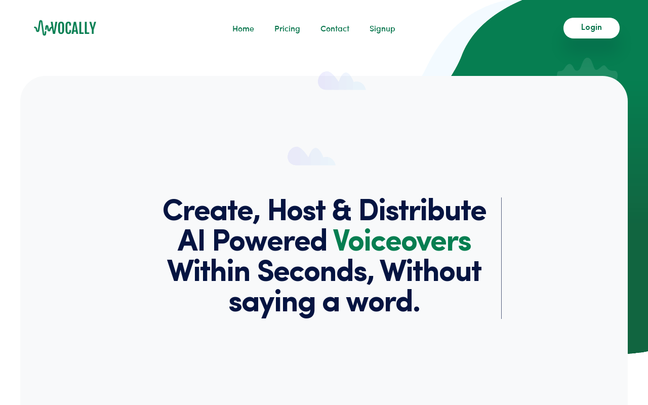 Vocally Home product screenshot
