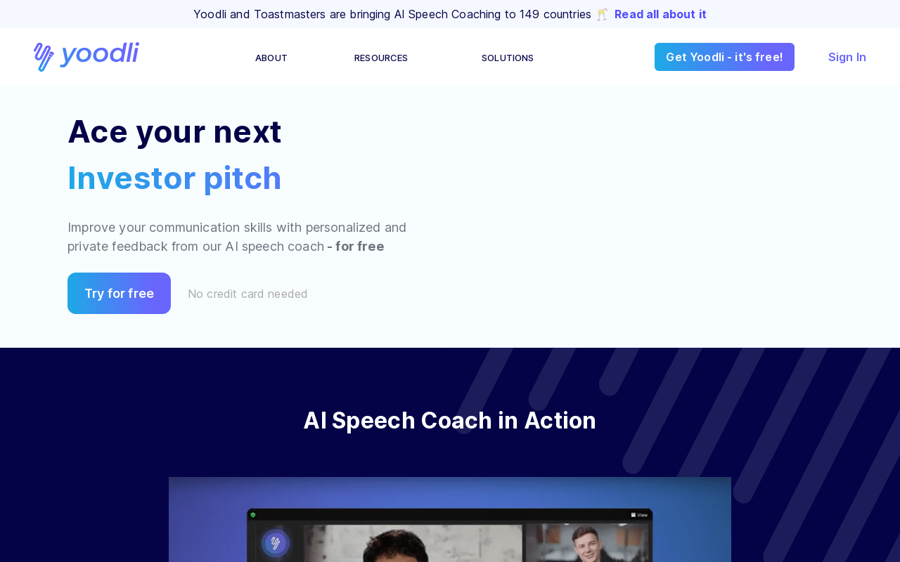 Yoodli product screenshot