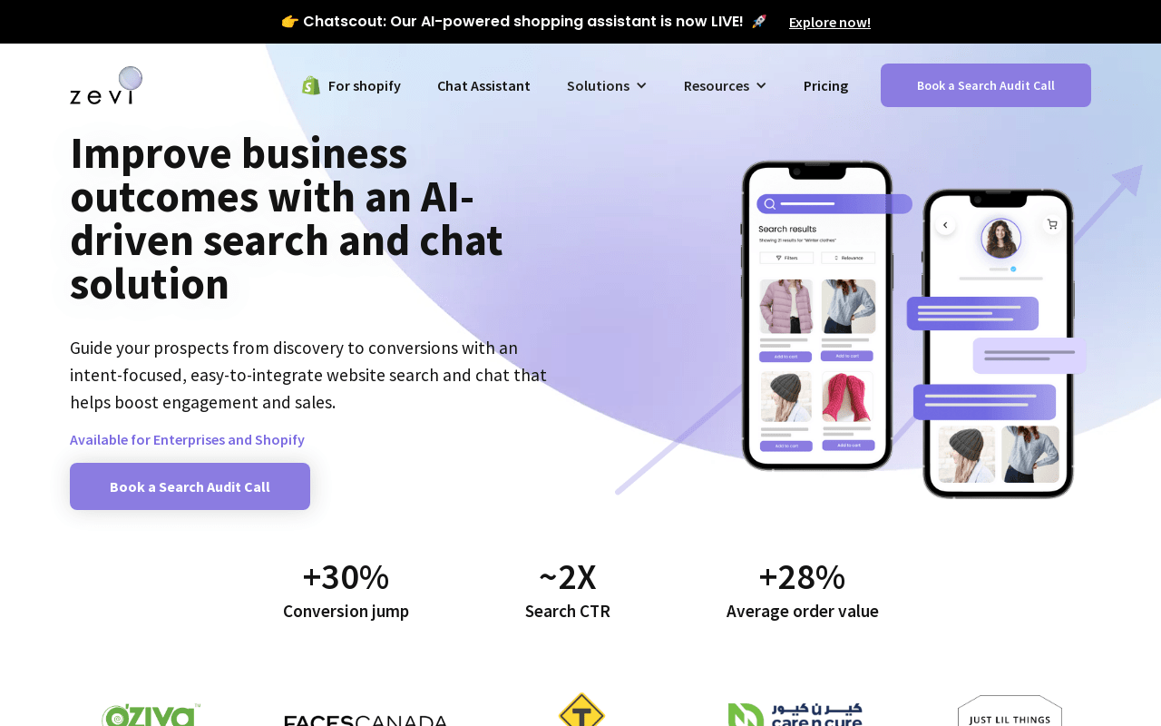 Zevi product screenshot